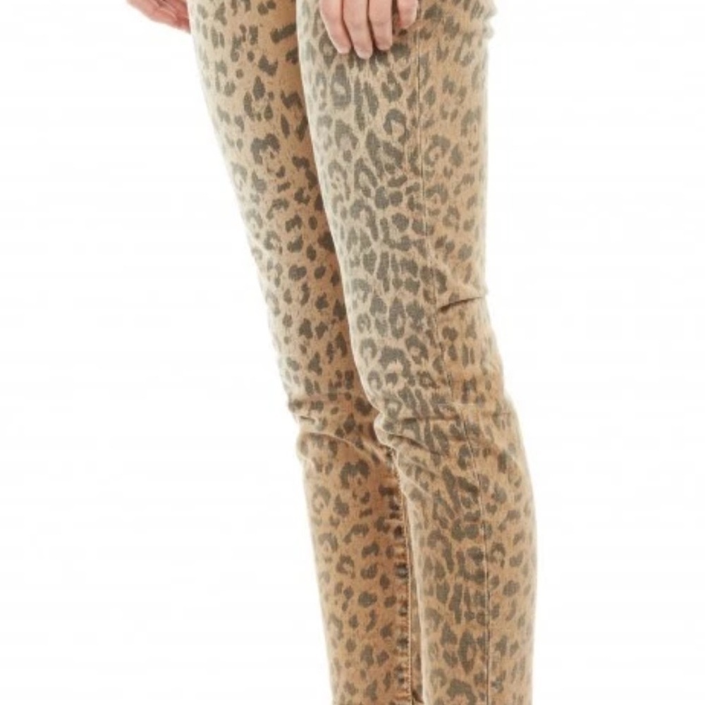 Current/Elliott Ankle Cropped Jeans Leopard Print Fall Autumn celebrity style - Picture 8 of 12